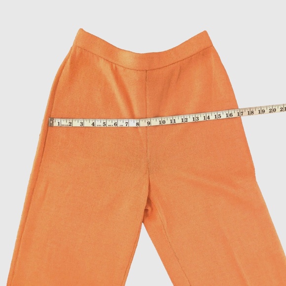 Wool Blend Santana Knit, Wide Leg Pants, Peach Color - Picture 9 of 16
